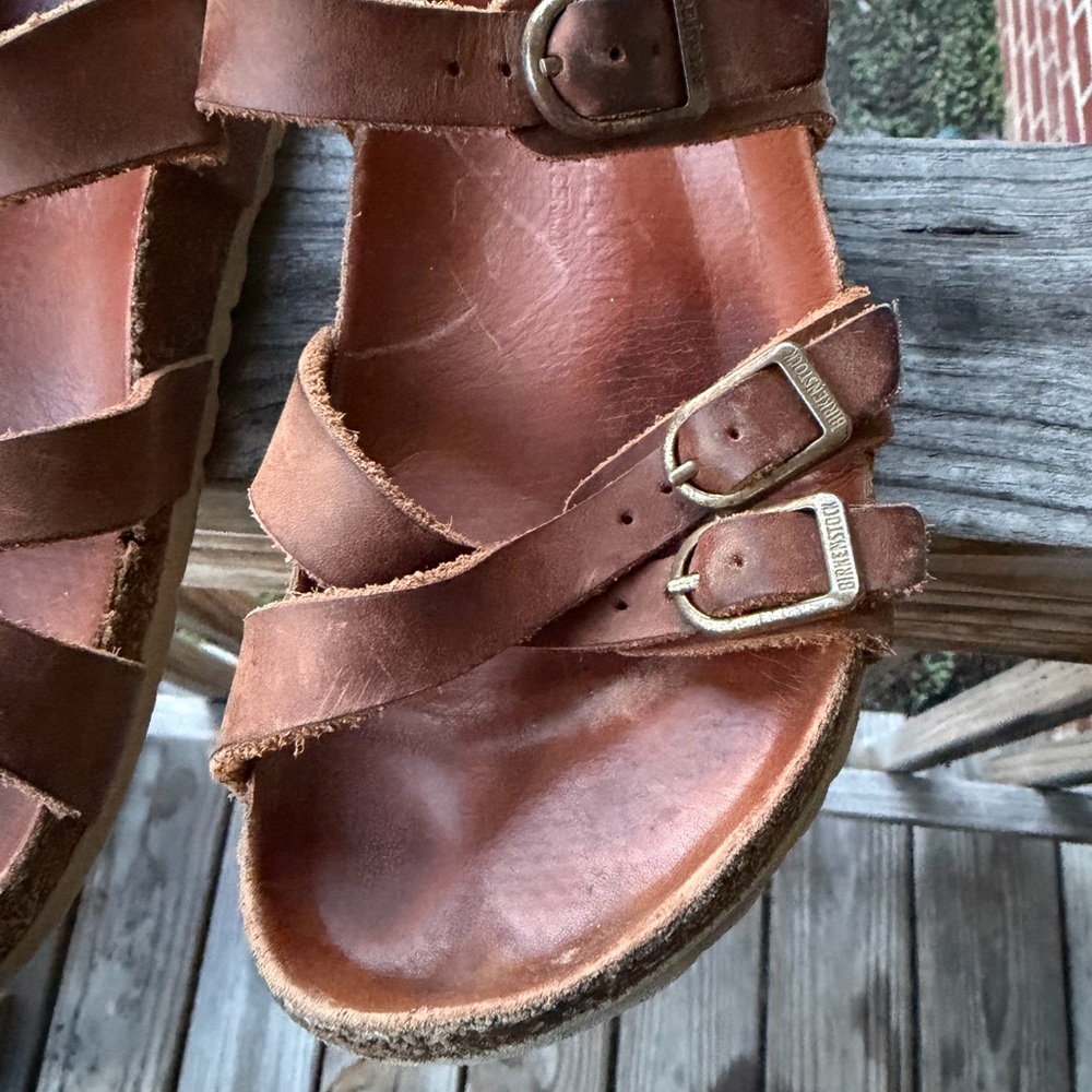 Brown Birkenstock leather sandals size 39 - Picture 4 of 8